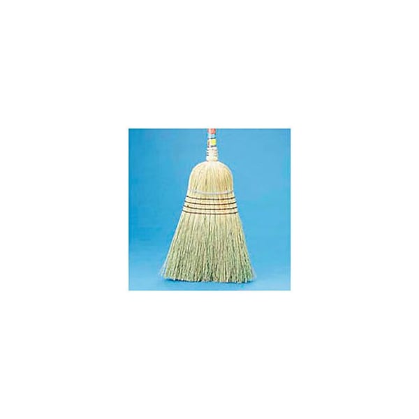 Unisan Warehouse Broom Yucca/Corn Fiber Bristles, 42" Wood Handle Natural - BWK932YEA BWK932YEA - main